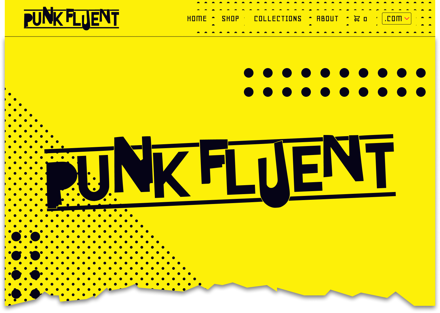 Splash Page of the Punkfluent brand